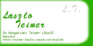 laszlo teimer business card